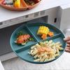Eco-Friendly Wheat Straw Divided Plate Fruit Salad Food Tray Dinner Plate Compartment Plate Kitchen Dinnerware Plates