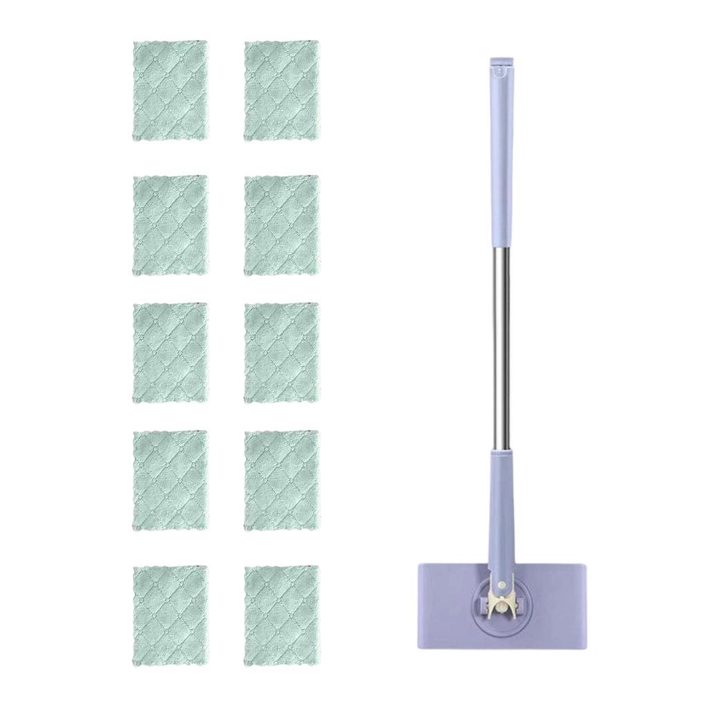 Модернизированная швабра Grip, швабра со сменной тканью с автоматической ручкой пуш-пул без помощи рук, вращающаяся на 360 градусов головка, в комплекте для ванной и кухни