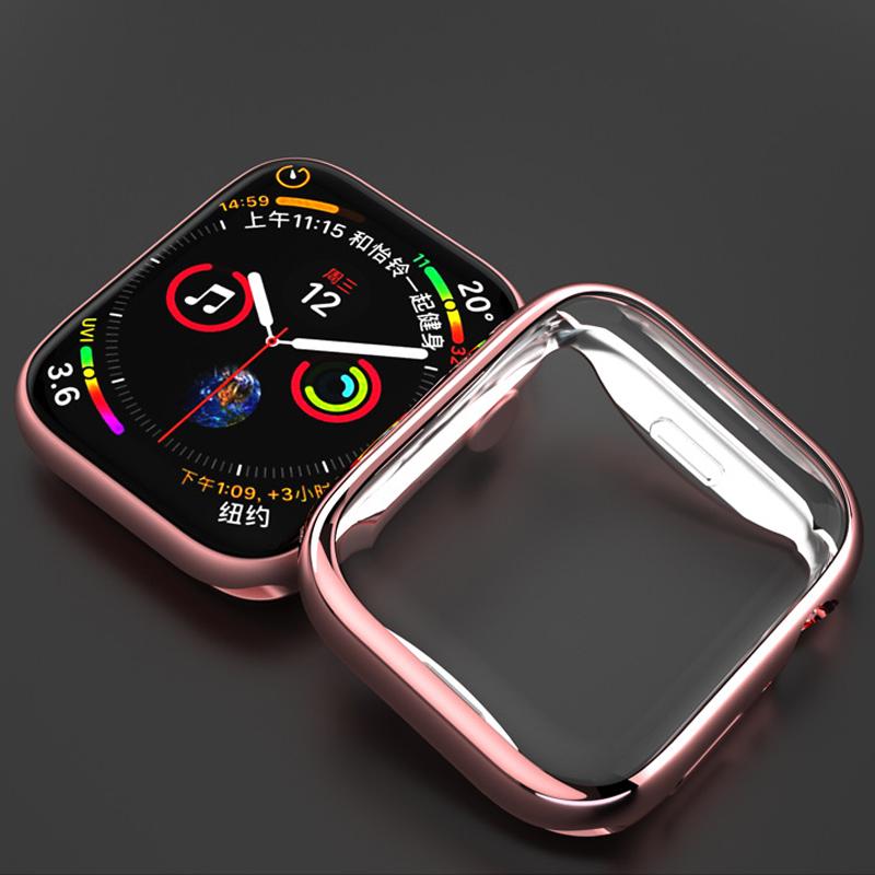 Чехол для Apple Watch Case 45мм/41мм 44мм/40мм 42мм/38мм Бампер из ТПУ Аксессуары Защитная пленка для экрана iWatch Series 6 4 3 SE 7 8 Case