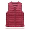 Autumn and Winter To Keep Warm, with Down Vest Inside, Female Plus Size Collarless Short Lightweight Vest Coat Without Running Down.
