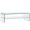 Coffee Table Clair 98x45x31 Cm Tempered Glass