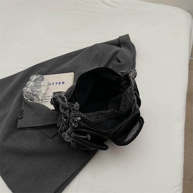 Женская сумка через плечо из денима большой емкости