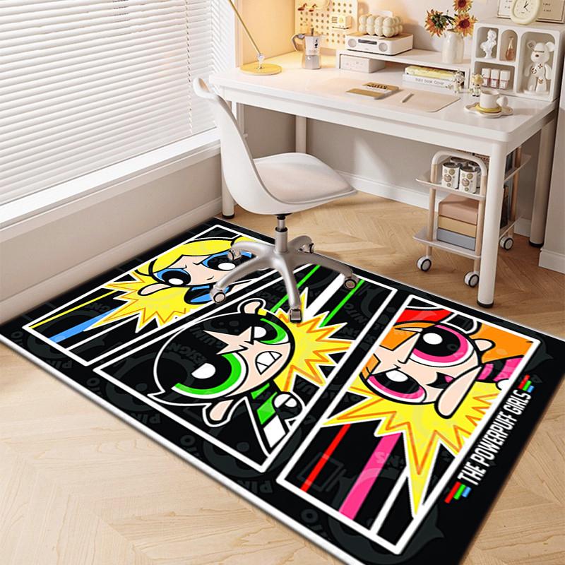 1Pc The Powerpuff Girls Printed rectangle carpet, home door mat, outdoor travel protection carpet A11