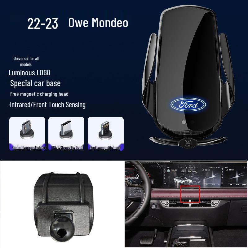 Магнитный беспроводной держатель для телефона с быстрой зарядкой для Ford Focus/Mondeo/Fiesta