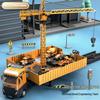 Large Alloy Kids' Construction Truck Set: Excavator, Crane & Storage Toy Car