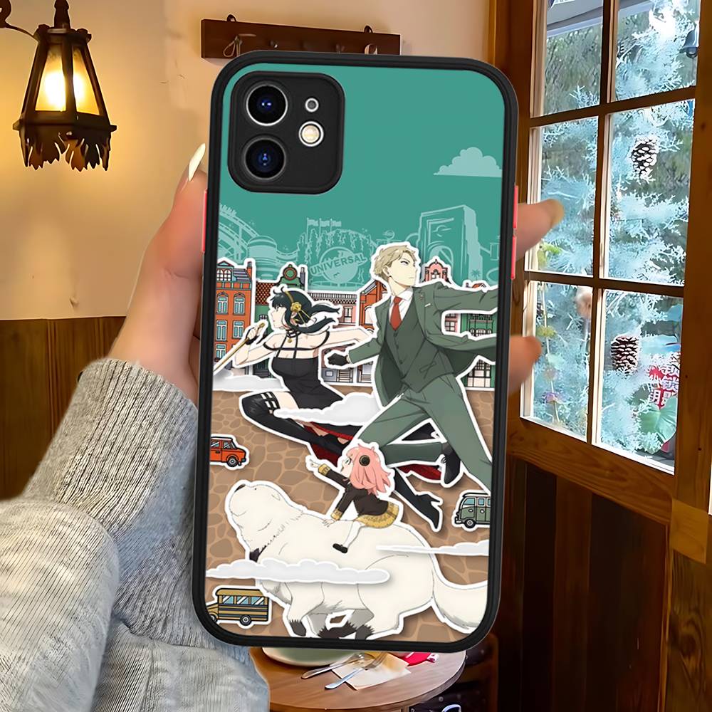 Классический аниме чехол для телефона Spy X Family Для iPhone 16 14 15 16 13 12 11 16 Pro Max X XS MAX Plus Матовый ТПУ