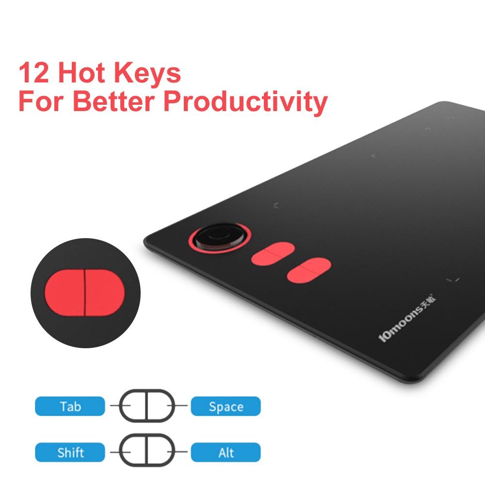 Графический планшет для рисования с роликовой клавишей. Цифровой планшет с большой активной областью G20. Поддержка планшета для телефонов Android и ПК с ОС Windows 7/10 и Mac OS PCAA.