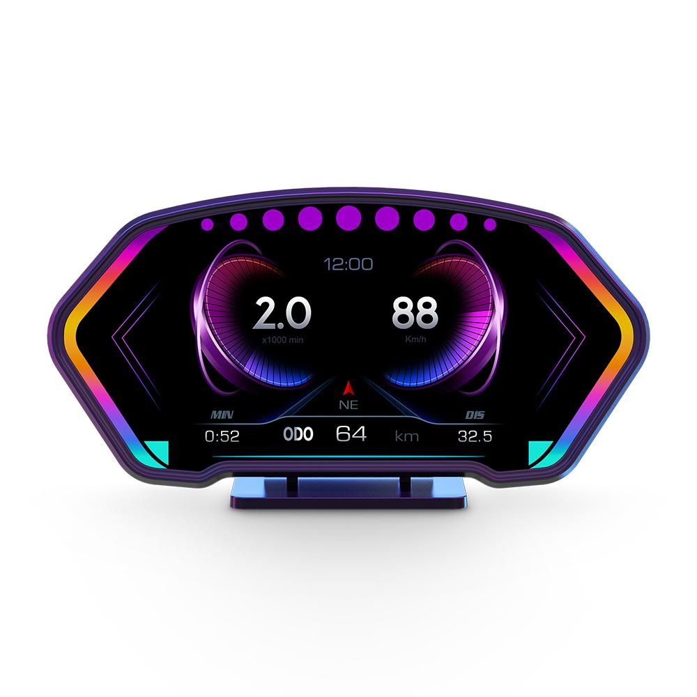 Автомобильный OBD2 GPS Head-Up Display Автоэлектроника HUD Display Автомобильный Температурный Сигнализатор Топлива Спидометр Измеритель Уклона Аксессуары Для Всех Автомобилей