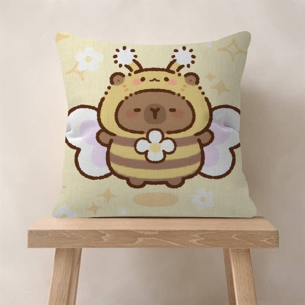 Anime CCapybara Cartoon Cute Personalized Pillow Cover Kids Bedroom Wild Party Decor Pillowcase kid Birthday shower Gift