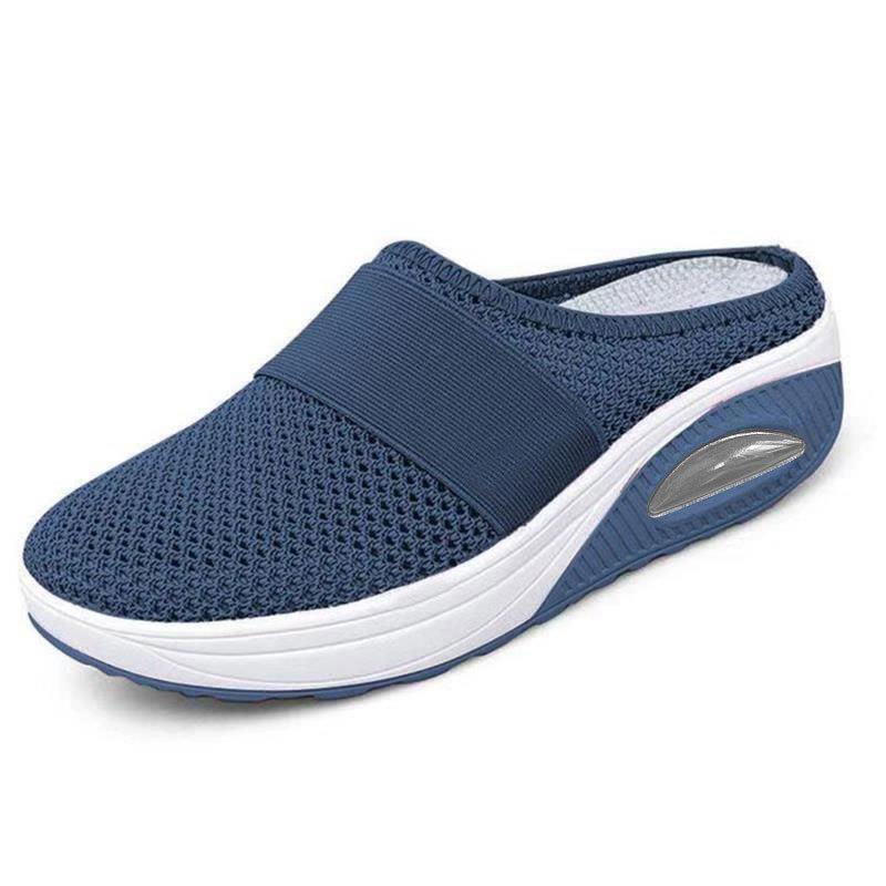 Женские тапочки на танкетке, тапочки премиум-класса, винтажные нескользящие повседневные женские туфли на платформе в стиле ретро, ортопедические сандалии больших размеров для диабетиков