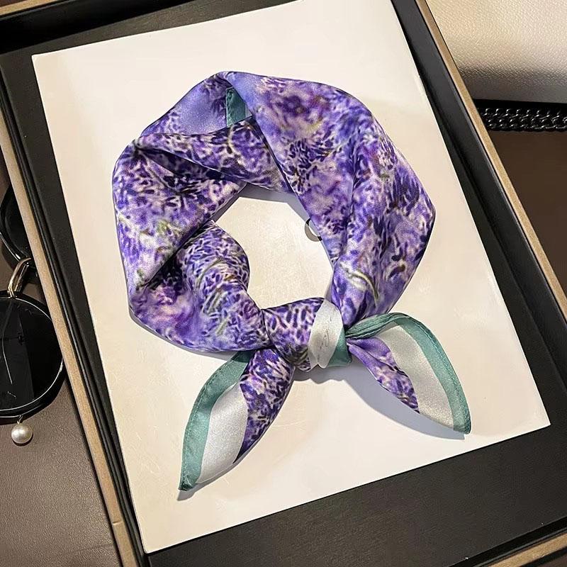 Scarf Silk Bandana Women Square Scarves Wrap Kerchief Spring Fashion Luxury High Quality Headband Hijab Shawls