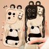 Applicable To Xiaomi 14/13pro Mobile Phone Case Note12 Silicone Anti-fall Redmi K70 Cute Three-dimensional Panda Doll