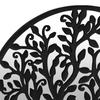 Black Round Mirror 40 x 2.5 cm Iron for Indoor Use