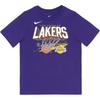NBA Collaboration Los Angeles Lakers T-Shirt Logo Basketball Round Neck Pullover Short Sleeve Kids Tops 3Z2B3BCJD-LAK