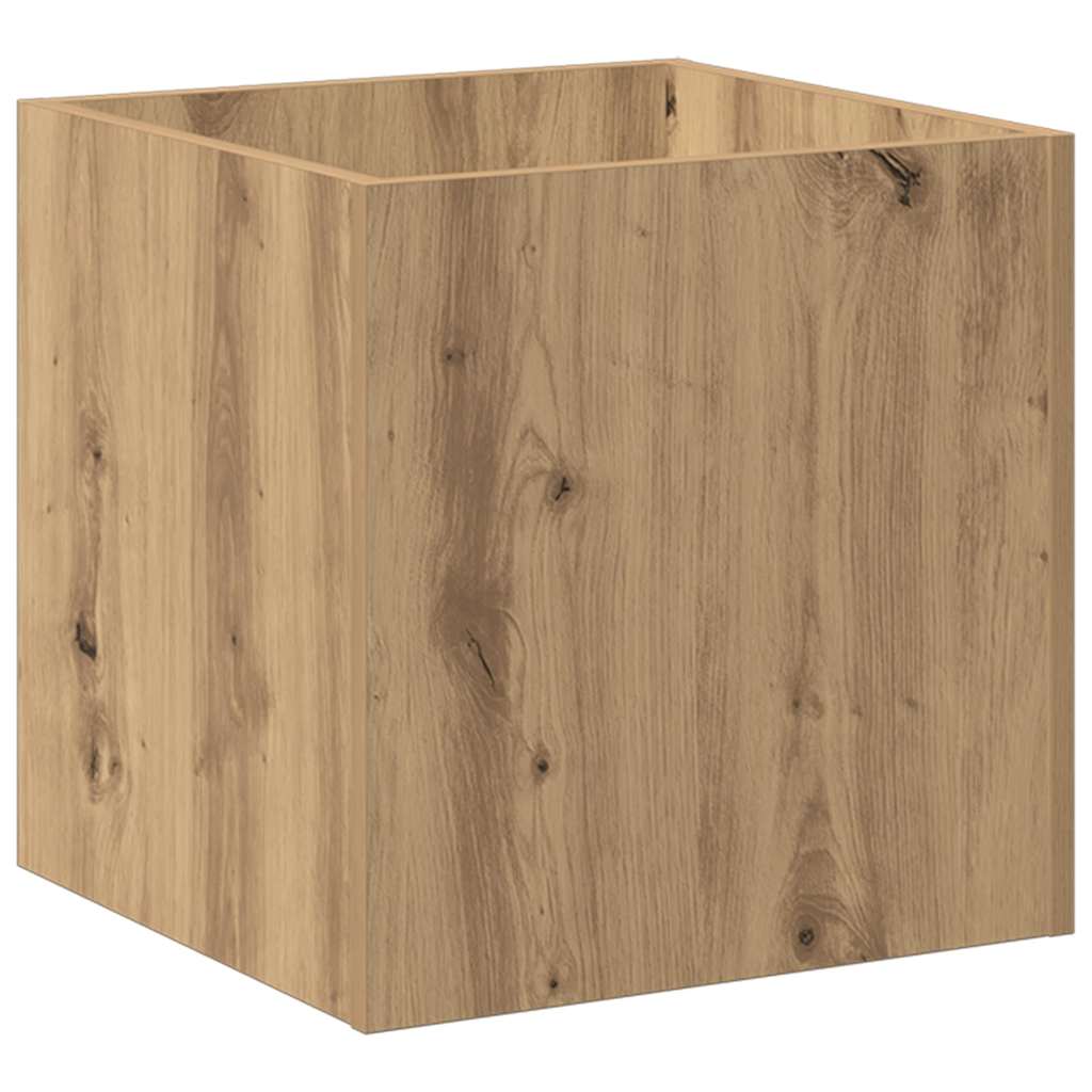Planter Box Artisan Oak 40x40x40 cm Wood Based Material