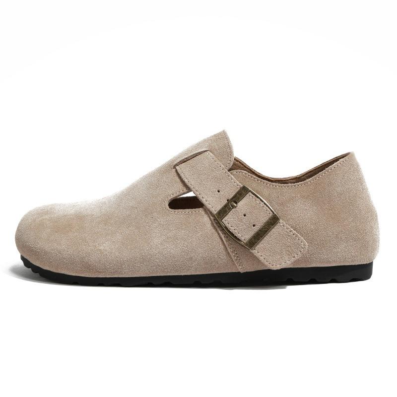 Санси цельная коровья кожа увеличение внутренней высоты мягкая подошва ретро одинарные туфли на толстой подошве с закрытым носком женские