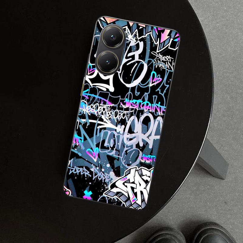 Модный Крутой Чехол для Телефона с Граффити для Xiaomi Poco X6 X5 X7 Pro F7 Ultra Redmi 15C 15 13C 13 12C 12 10C 10 10A 9C 9A 9T 9 Co