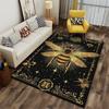 "Golden Bee Design Carpet with Celestial Stars and Black Background" Suitable for use as an anti-slip for living room bedroom sofas