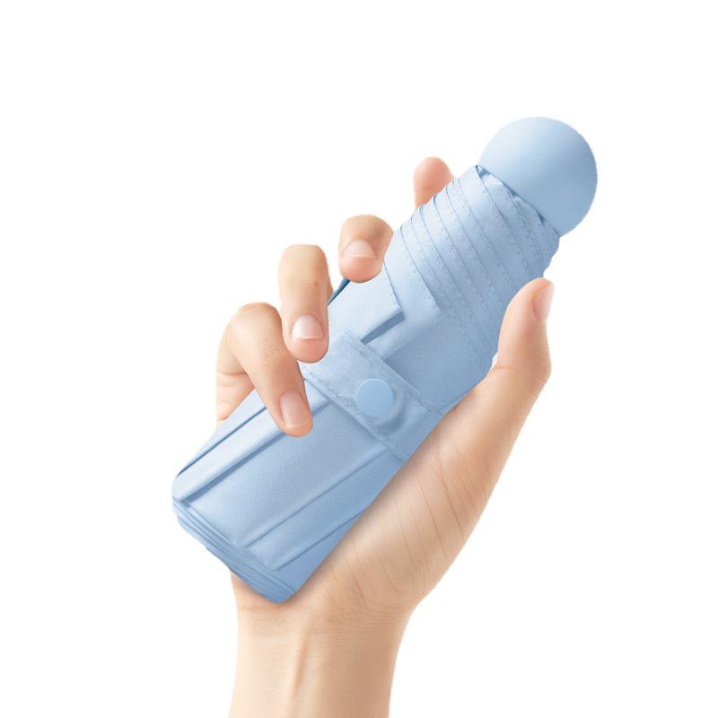 «Компактный сверхлегкий 5-створчатый мини-капсульный зонт с защитой от УФ-излучения»