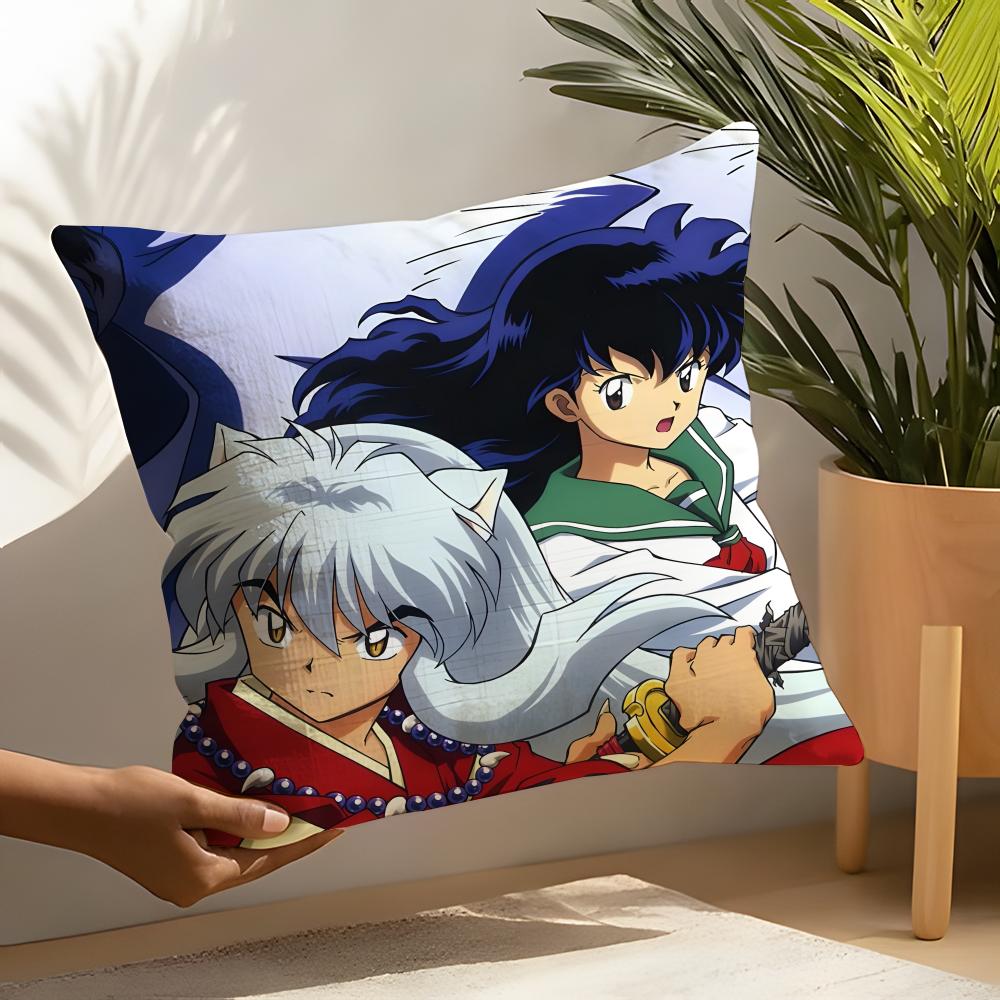 Anime Movie IInuyasha InuYasha Pillow Case Linen Cushion Covers For Decorative Sofa Home Pillows Case Car Chair Pillows Cases