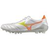Morelia Neo V Elite Удобные Прочные Футбольные Бутсы AG Унисекс Футбольные Бутсы Белый Серебристый Оранжевый P1GA268354
