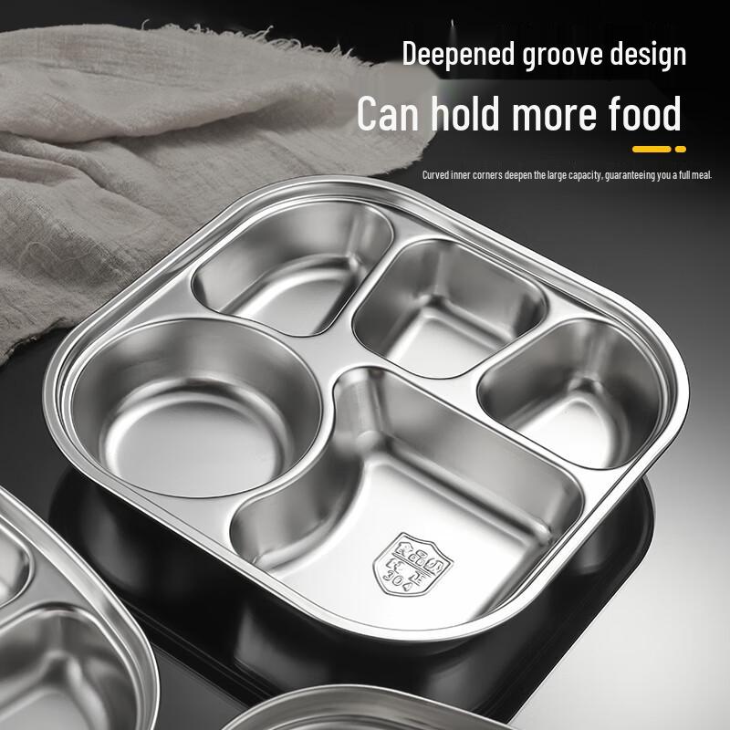 304 Food-Grade Stainless Steel Divided Lunch Box