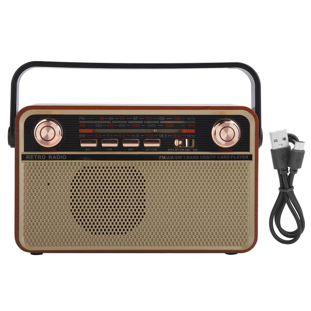 FM/AM/SW Radio Home Supplies FM/AM/SW Radio Portable USB Charging Radio Receiver for U Disk Bluetooth Memory Card Home USB Radio
