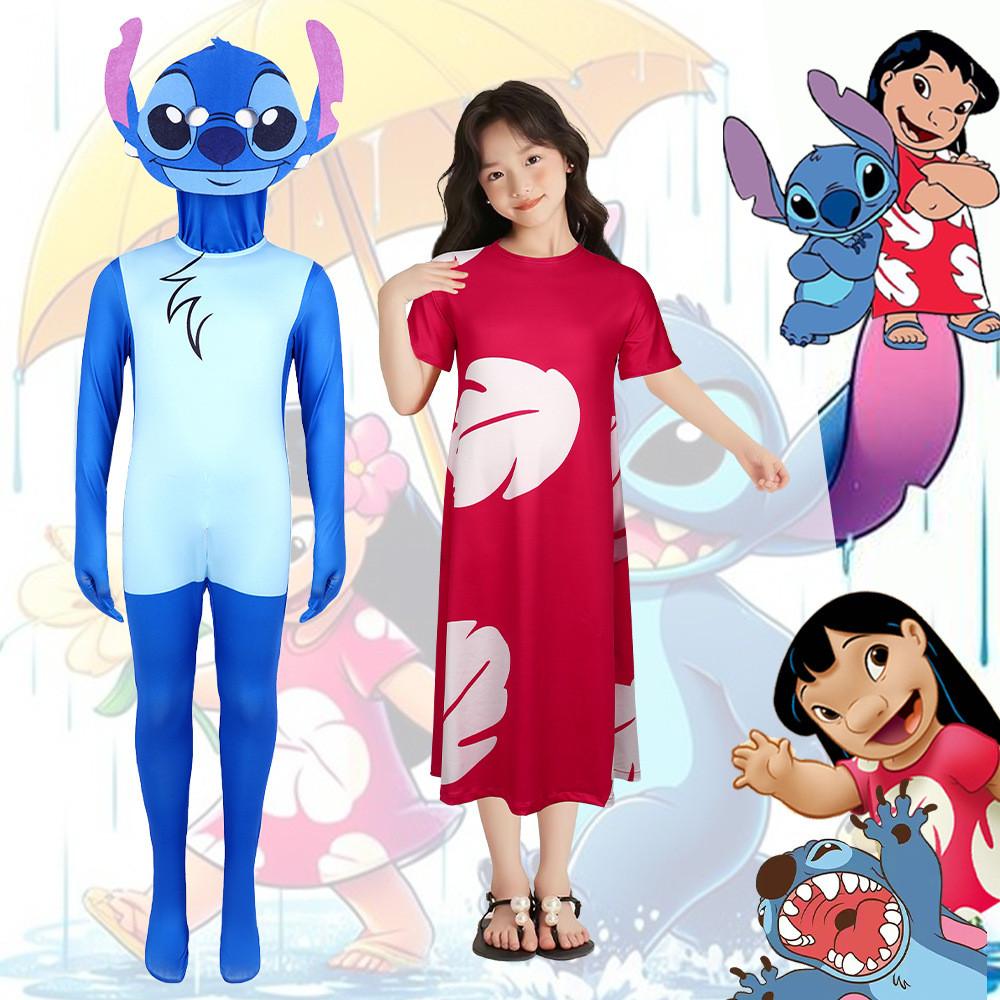 Disney Lilo Stitch Kids Costume For Cosplay Events In Premium Milk Silk Fabric