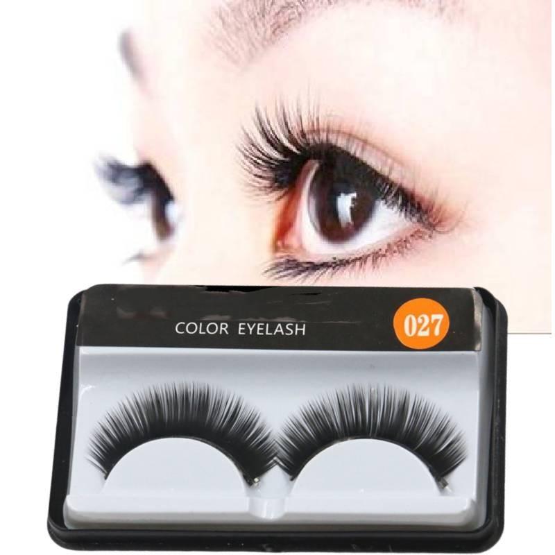 Pair A Of Black Fake Eyelashes Simulation Nude Makeup Beauty Woman Products