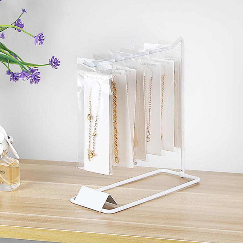 Железный кронштейн, стеллаж для демонстрации ювелирных изделий, домашнее украшение для рабочего стола, серьги, ожерелье, веревка для хранения, веревка, органайзер, стеллаж