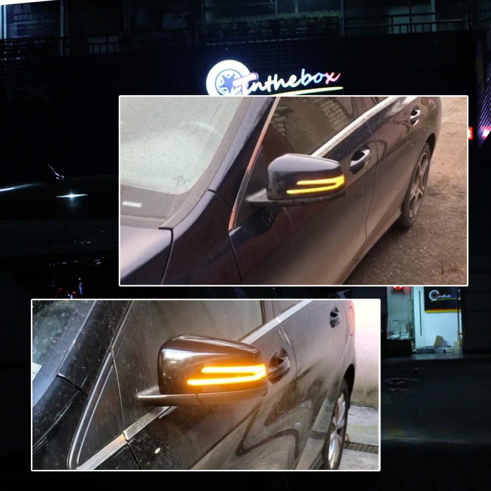 Dynamic Amber LED Car Front Side Mirror Turn Signal Lights For Mercedes Benz A B E C CLA GLA GLK CLS Class W212 W204 W246 W221