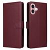 For iPhone 17 Case Wallet Stand View PU Leather Phone Cover with Wrist Strap