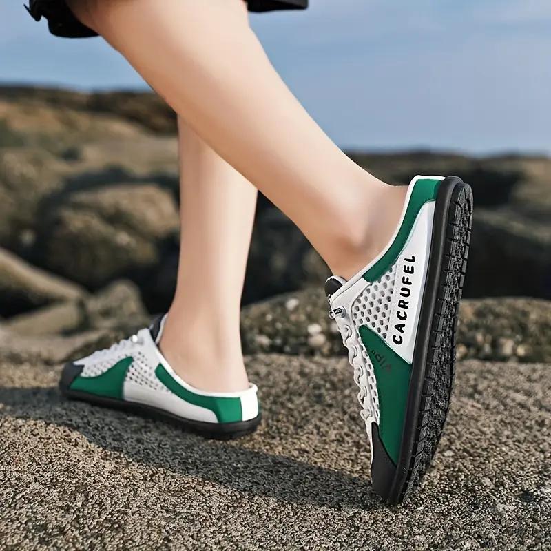 Men's Slip-On Sneakers Stylish Breathable Mesh Outdoor Beach Casual Wear Versatile Slipons