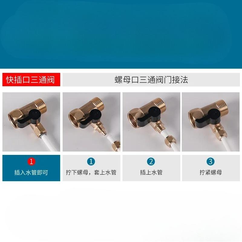 1/4" 3/8" 1/2" BSP Резьбовой Быстроразъемный Угольник с Шаровым Краном Тройник 3 Хода POM / Сплав / Латунь Очиститель Воды Система Обратного Осмоса RO Фильтр