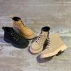 2024 Children Leather Shoes for Girl Boys Autumn Winter New Fashion Korean Style Soft Bottom Anti-slippery Versatile Short Boots