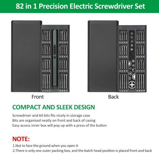 Электрическая прецизионная отвертка Мощный магнитный двигатель Высокоскоростные перезаряжаемые биты для отверток Намагничиватель/размагничиватель Прецизионный