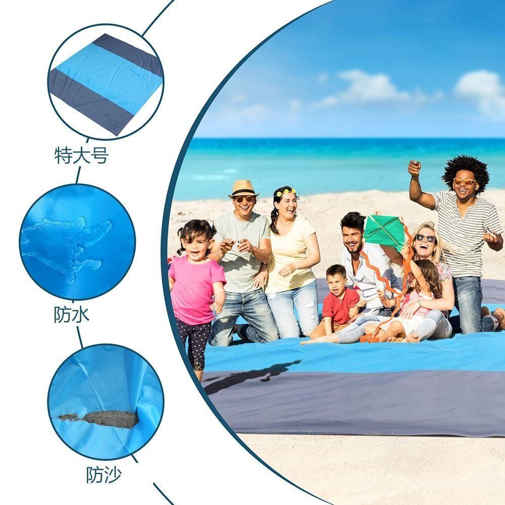 Portable Mattress Outdoor Picnic Pad Folding Camping Mat Waterproof Beach Mat Anti-Sand Blanket