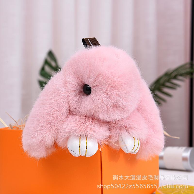 Подвеска в виде кролика из искусственной норки, милый кролик, брелок для сумки, маленький подарок