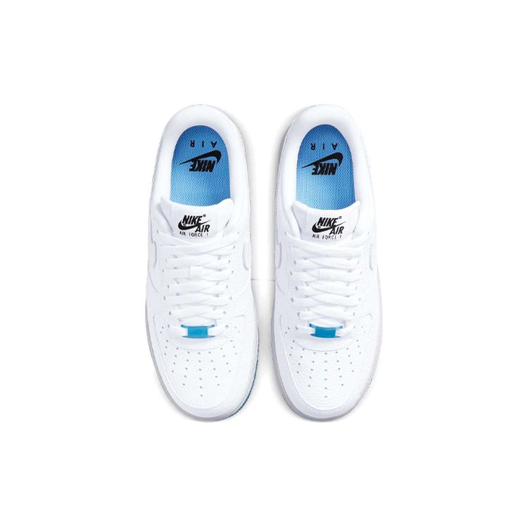 Nike Air Force 1 07 LX UV Reactive Swoosh Женские кроссовки Белые университетские синие DA8301-101