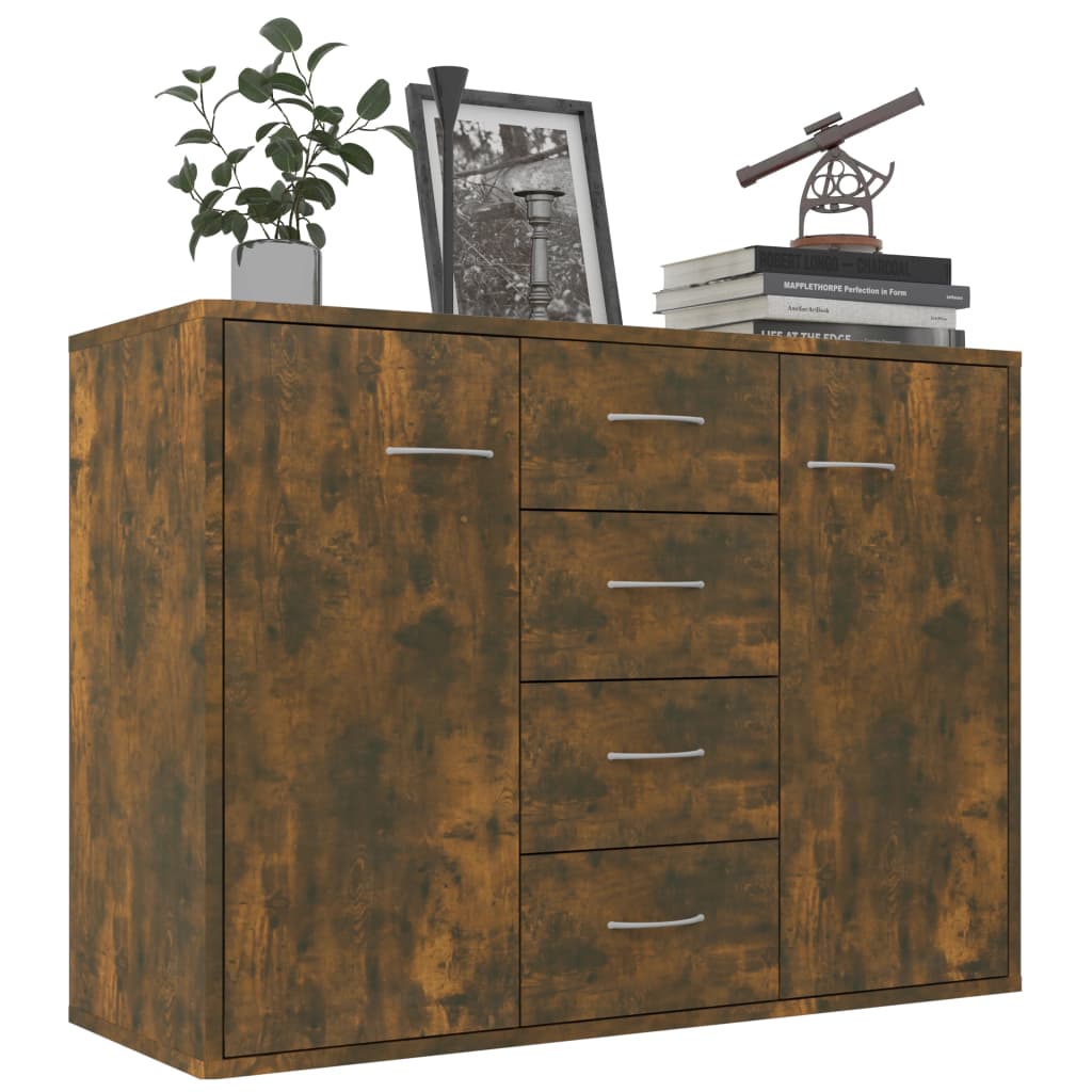 Sideboard Smoked Oak 88 x 30 x 65 cm Particleboard