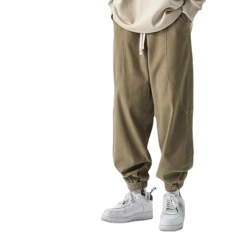Fashion Men's Cargo Pants Classic Waist Drawstring Street Casual Sports Jogger Male Loose Trousers
