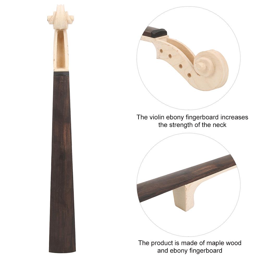 Кленовый гриф для скрипки с эбоновой накладкой черный 4 4 Аксессуары для музыкальных инструментов Гриф для скрипки