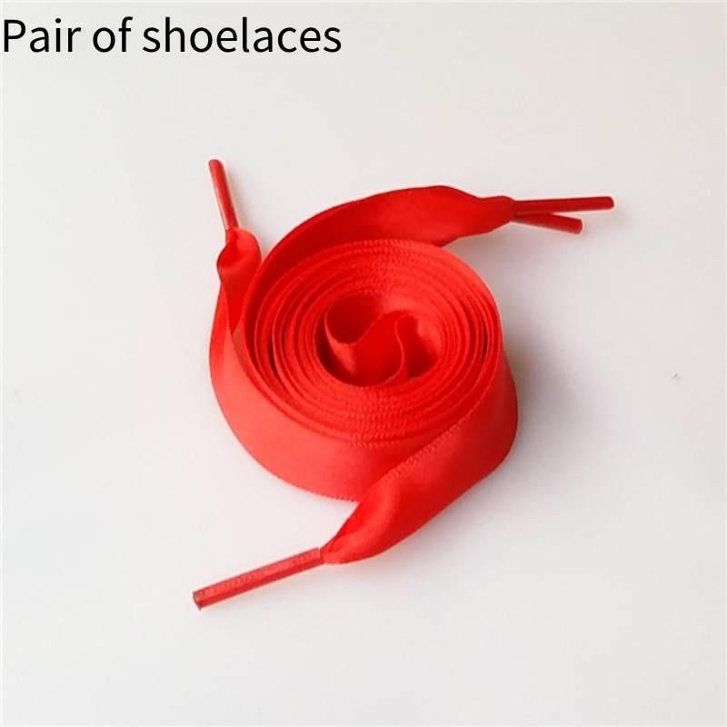 Colorful Polyester Ribbon Shoe Lace For Sneakers Satin Candy Color Flat Lace