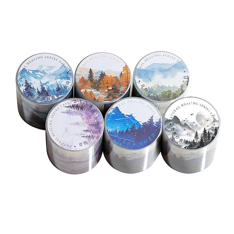 Мультяшные декоративные клейкие ленты Натуральная серия заживления Наклейки из клейкой ленты для животных Креативные самодельные декоративные клейкие ленты