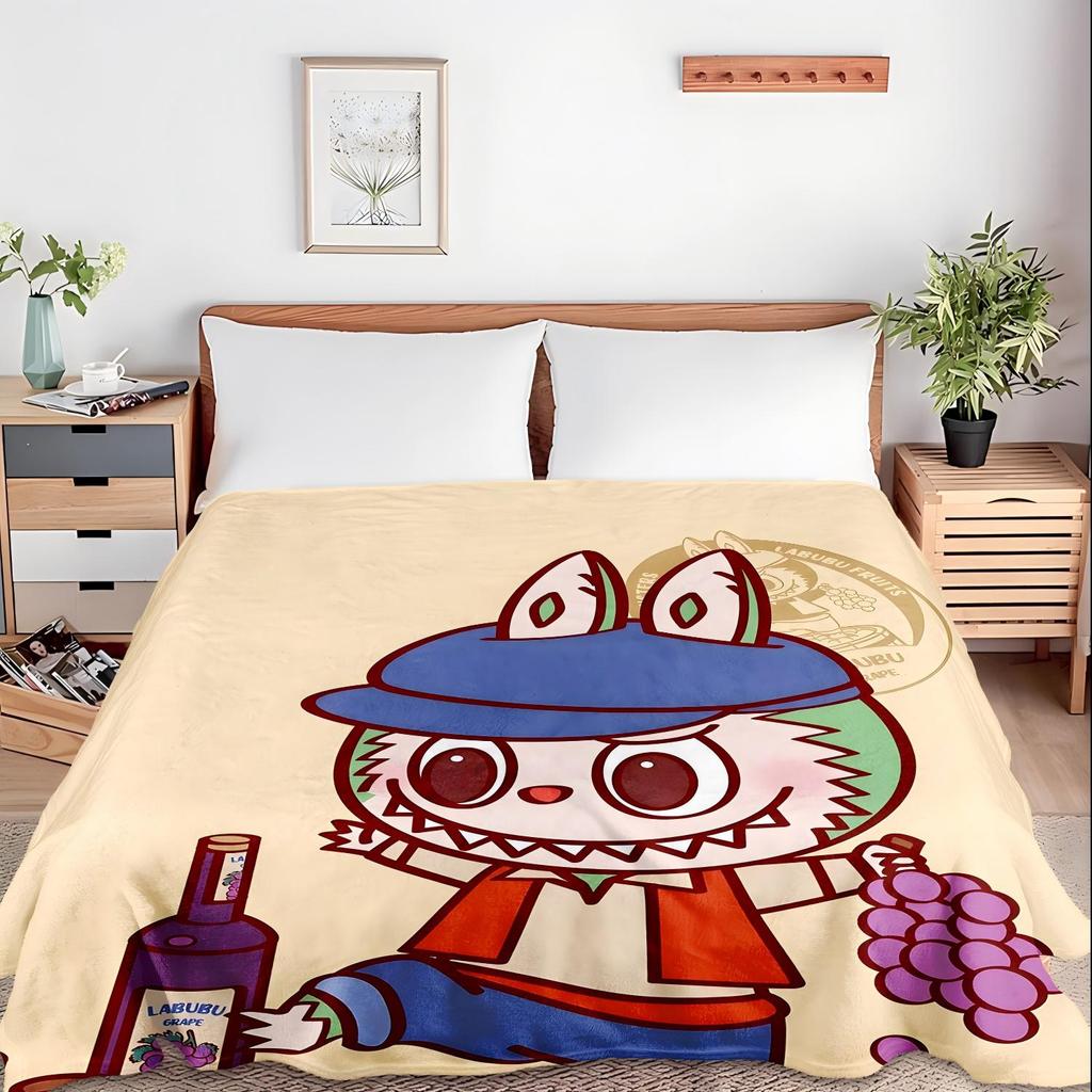 1PC Pop Cartoon Actor Elf Pattern Soft Throw Spiritual Guru Thin Blanket Gift for Couch Bed Car Home Camping For All Season Use