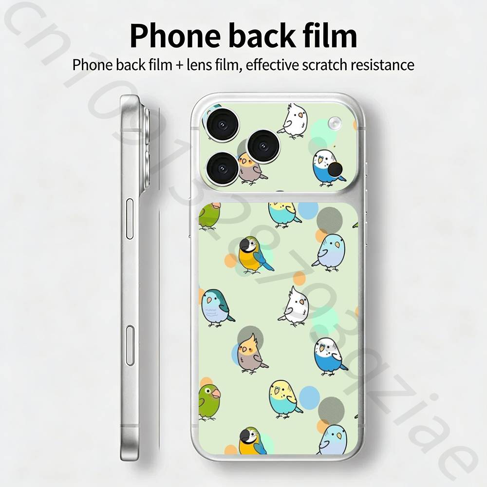 Наклейка-скин Animal Parrot Bird TICKET для iPhone 17 Pro/Pro max Защитная пленка для задней панели, рамки, камеры