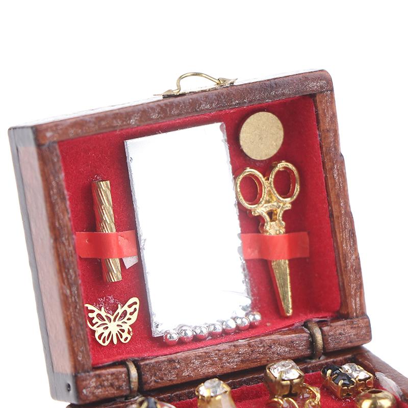 1 шт. Мини-шкатулка для украшений, модель кукольного домика, миниатюры, детские миниатюры для самостоятельного изготовления кукол