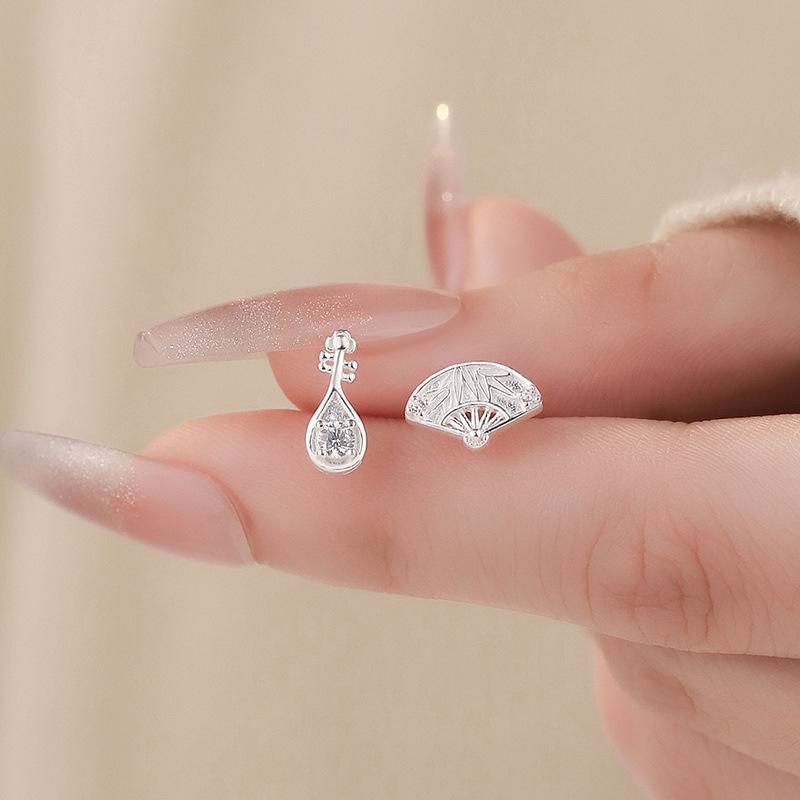 Серьги Pipa Fan, уникальный дизайн, универсальный осенне-зимний новый стиль, серьги в национальном стиле