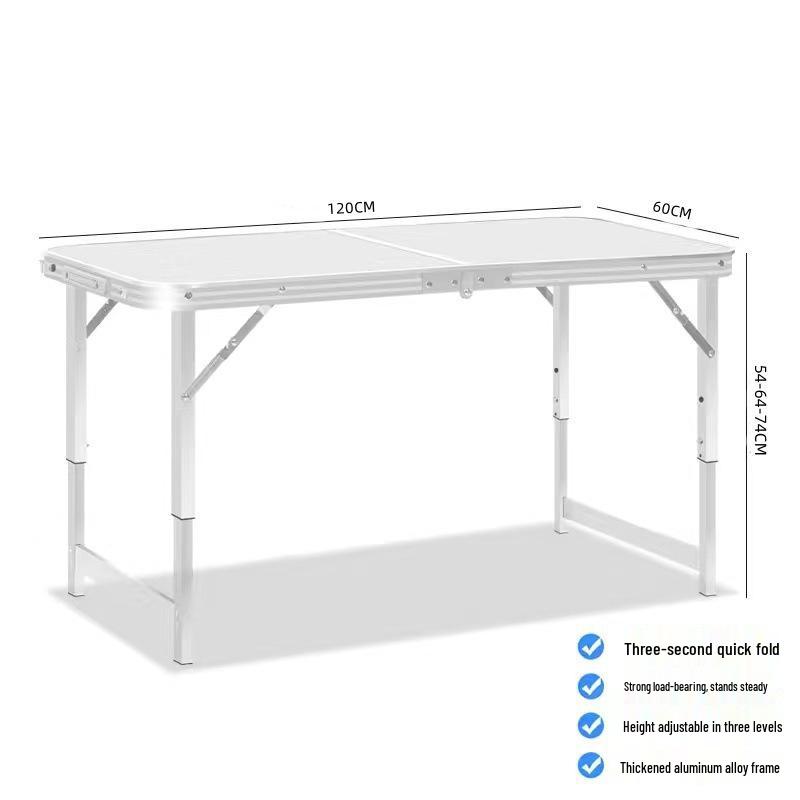 Adjustable Folding Table and Chair Set for Outdoor Markets, Camping, and Picnics