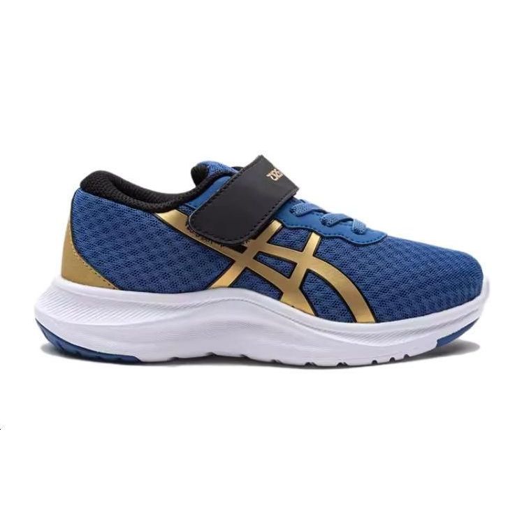 Asics Lazerbeam Mh Lightweight Outdoor Fitness Running Shoes Kids Sneakers Blue Gold 1154A153-402